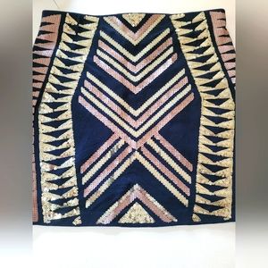 Express sequin stretch mini skirt  sz s